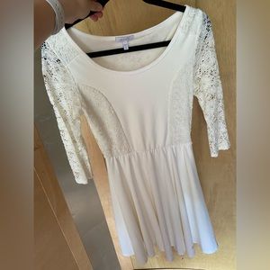 White lace skater dress